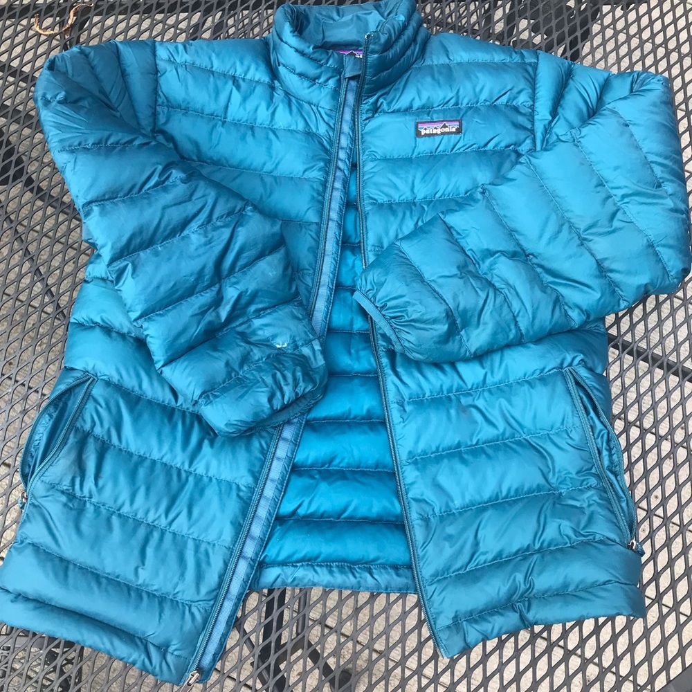 Patagonia Boys Down Jacket Sz L Blue